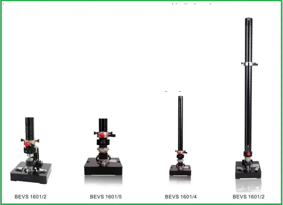 Các model máy kiểm tra độ bền va đập BEVS 1601 với nhiều chiều cao rơi và cấu hình khác nhau, đáp ứng các tiêu chuẩn ASTM D2794, ISO 6272-1 và GB/T 1732.