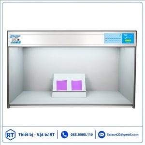 Tủ so màu cỡ lớn TILO P120 với 6 nguồn sáng tiêu chuẩn D65, TL84, CWF, F/A, UV, TL83 giúp đánh giá màu sắc chính xác cho mẫu kích thước lớn.