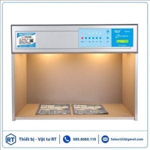 tủ so màu TILO với các nguồn sáng tiêu chuẩn D65, TL84, CWF, F/A, UV, TL83 và U30 giúp đánh giá màu sắc chính xác, phát hiện metamerism.