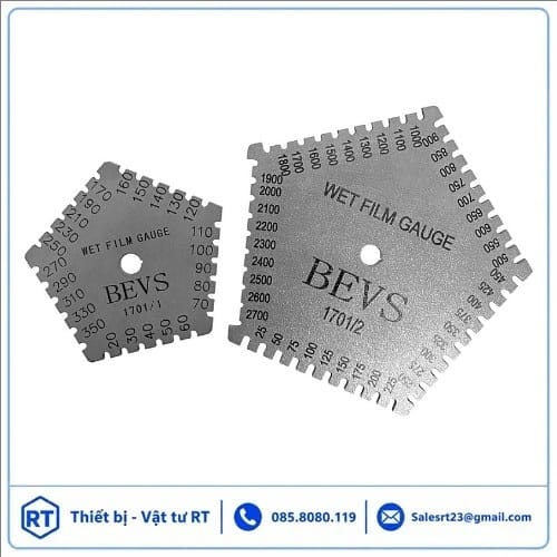 Thước đo màng sơn ướt BEVS 1701 & 1706 giúp đo nhanh độ dày lớp sơn, mực in và lớp phủ ướt, thiết kế bằng thép không gỉ hoặc nhôm bền chắc.